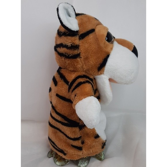 Kellytoy Tiger Hand Puppet Big Sparkle Eyes Plush 11" Stuffed Animal Puppet Toy - Picture 6 of 10